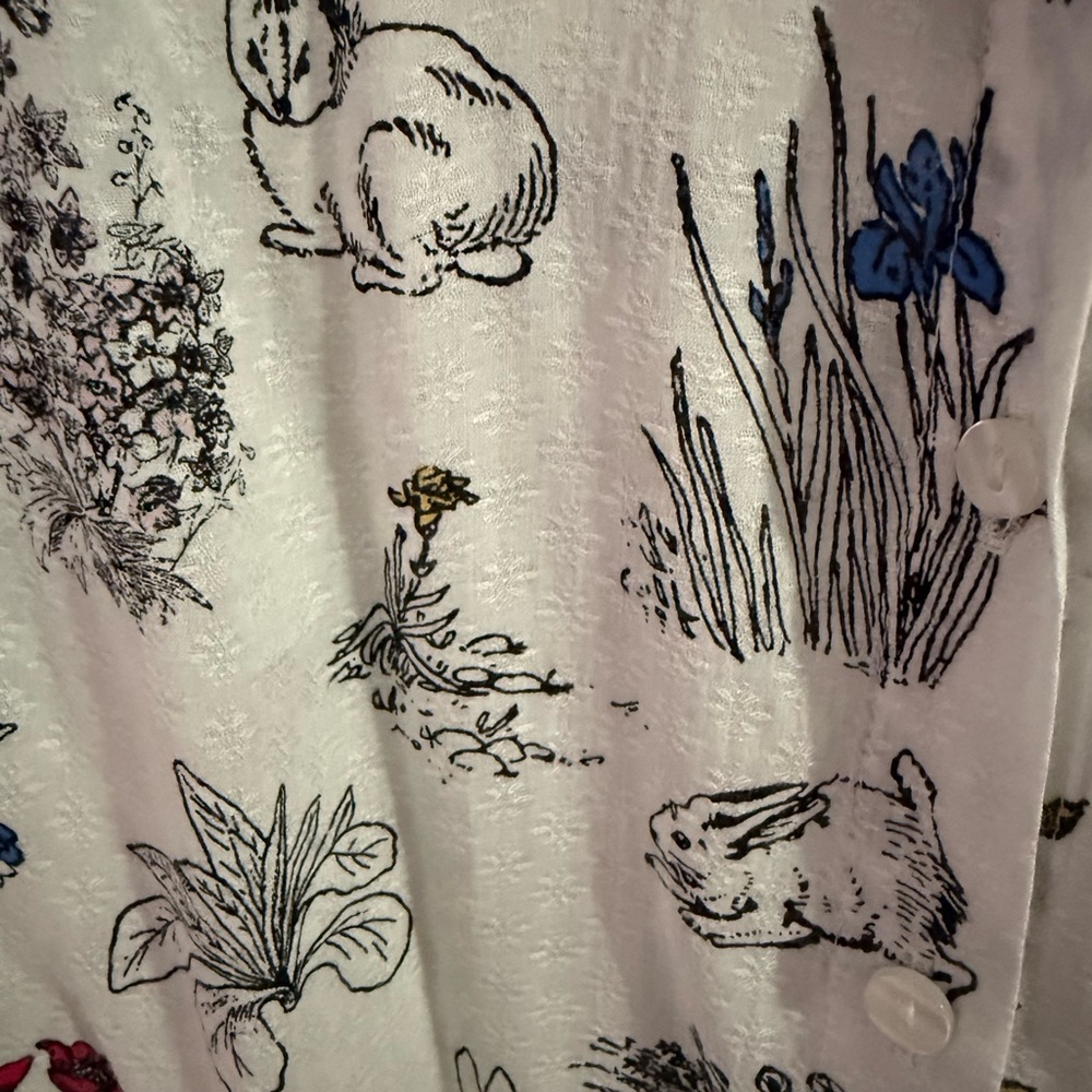Rabbit print button down shirt - Picture 2 of 3